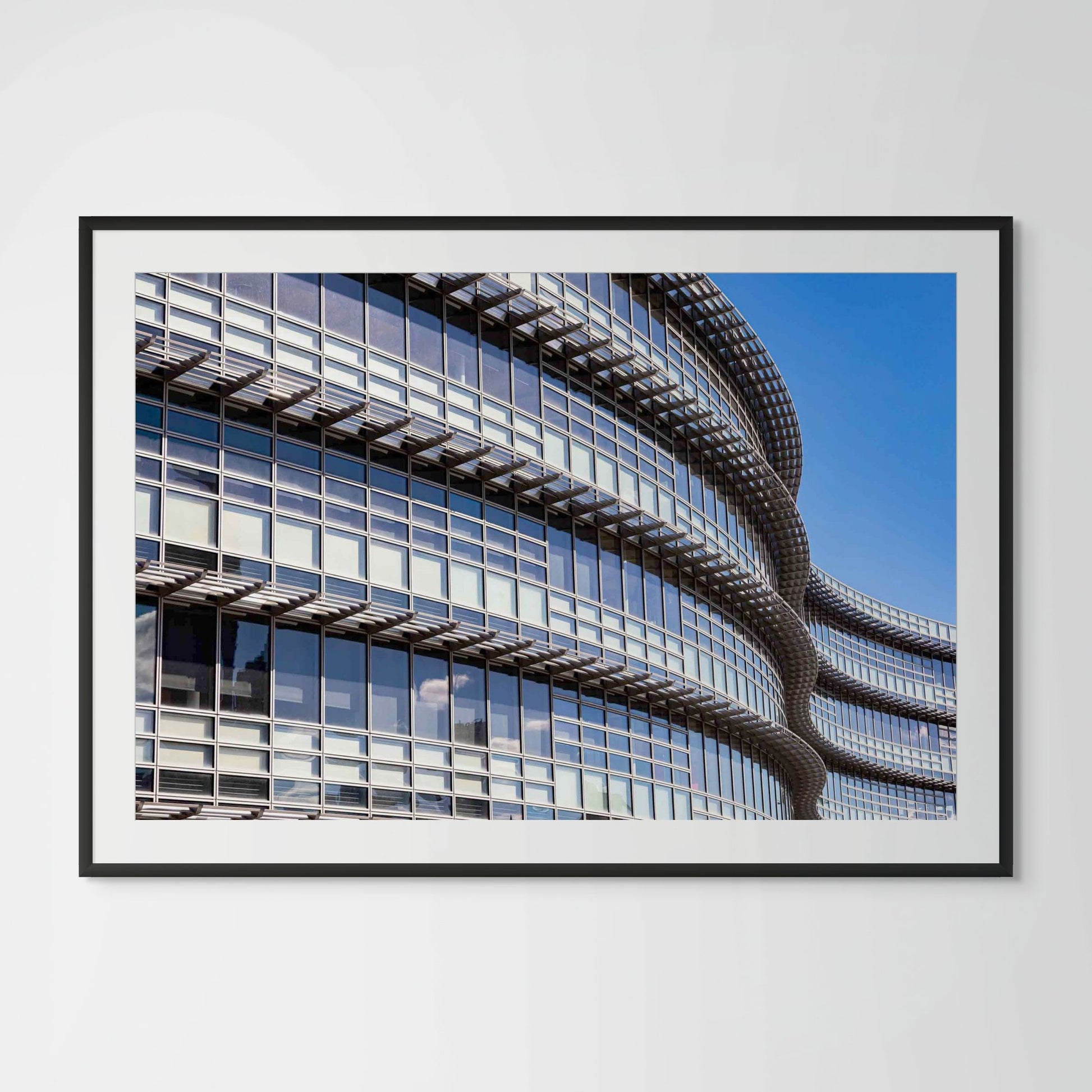 Pittsburgh Arconic Building architecture framed photography print in black wood frame
