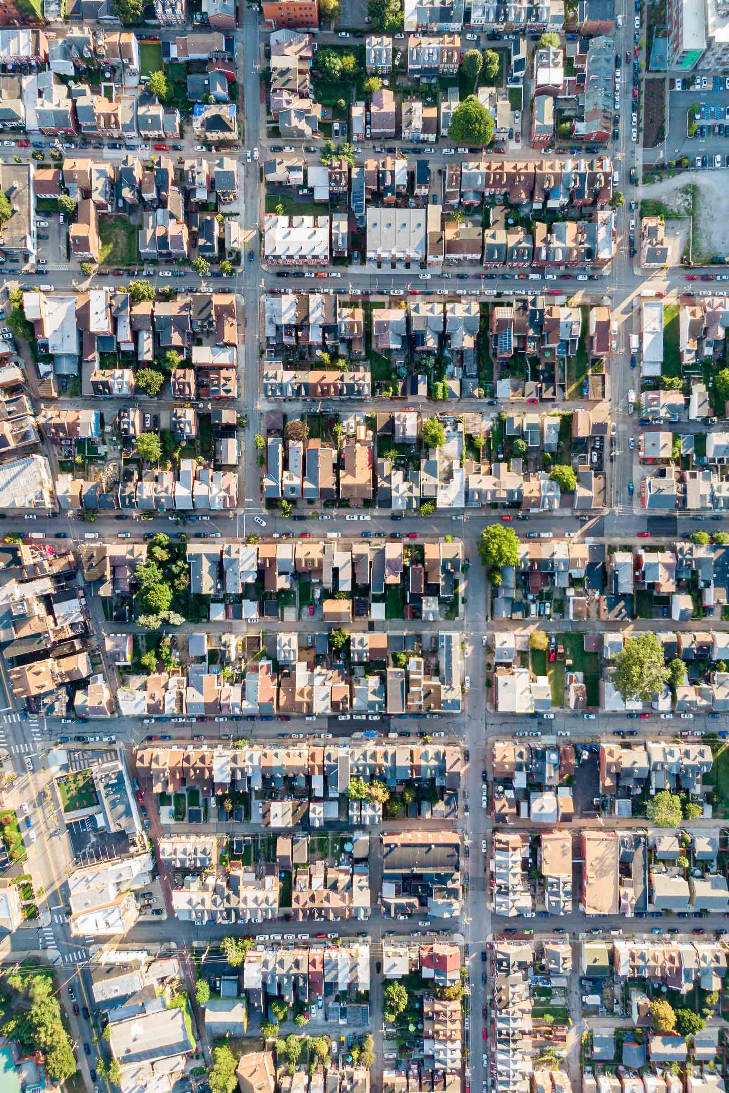 Pittsburgh Lawrenceville 44th to 48th streets aerial view showing urban pattern Pennsylvania